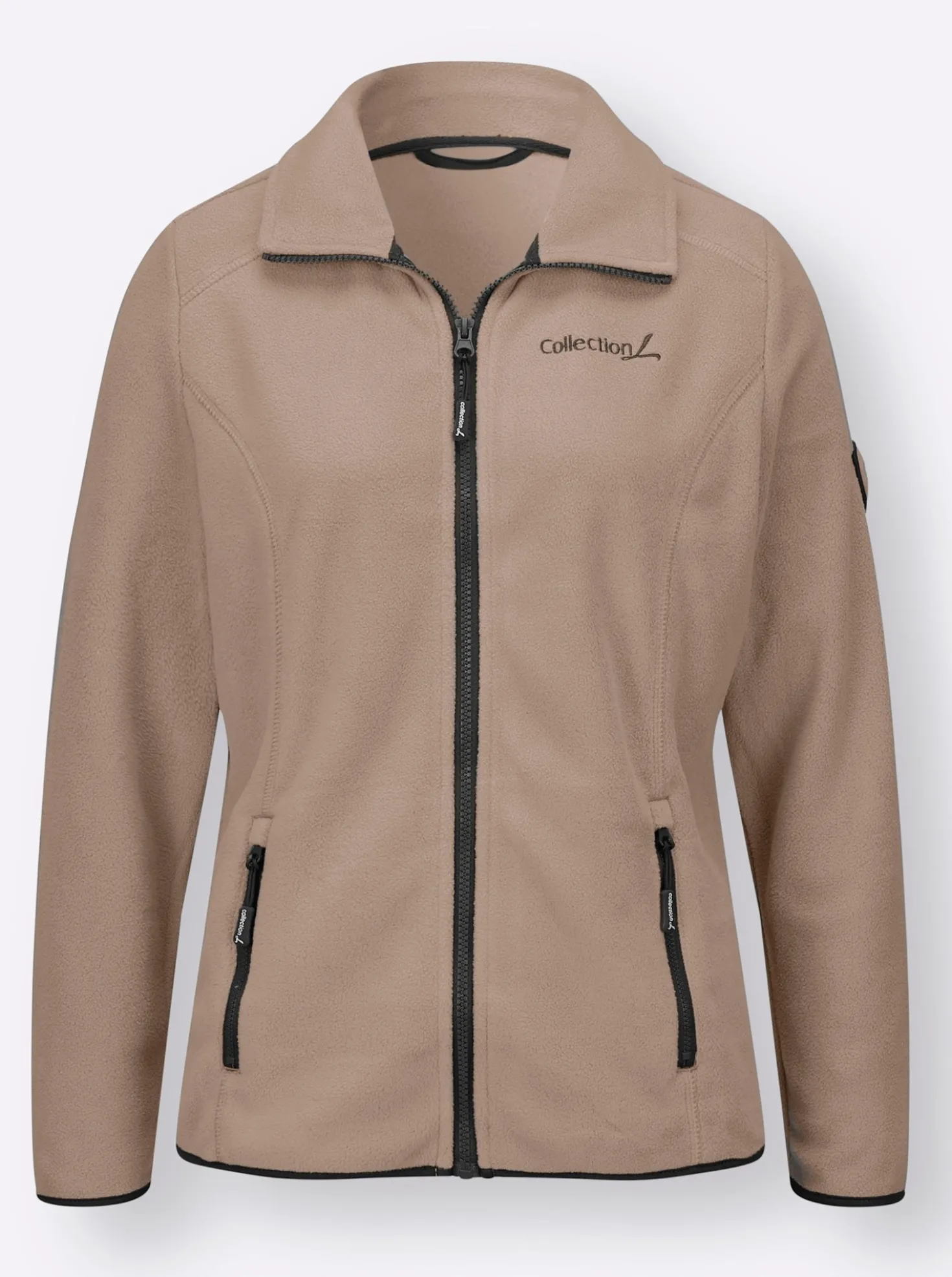Fleecejacke mit Stickerei