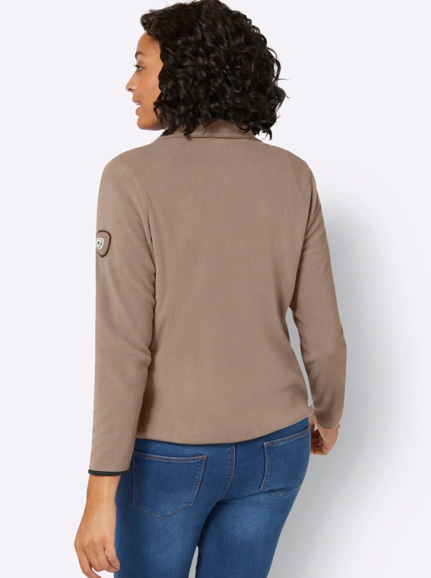 Fleecejacke mit Stickerei
