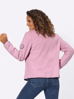Fleecejacke mit Stickerei