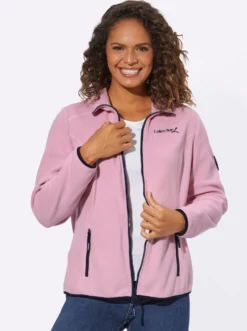 Fleecejacke mit Stickerei