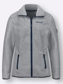 Fleecejacke mit Stickerei