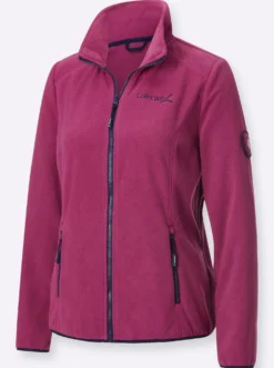Fleecejacke mit Stickerei