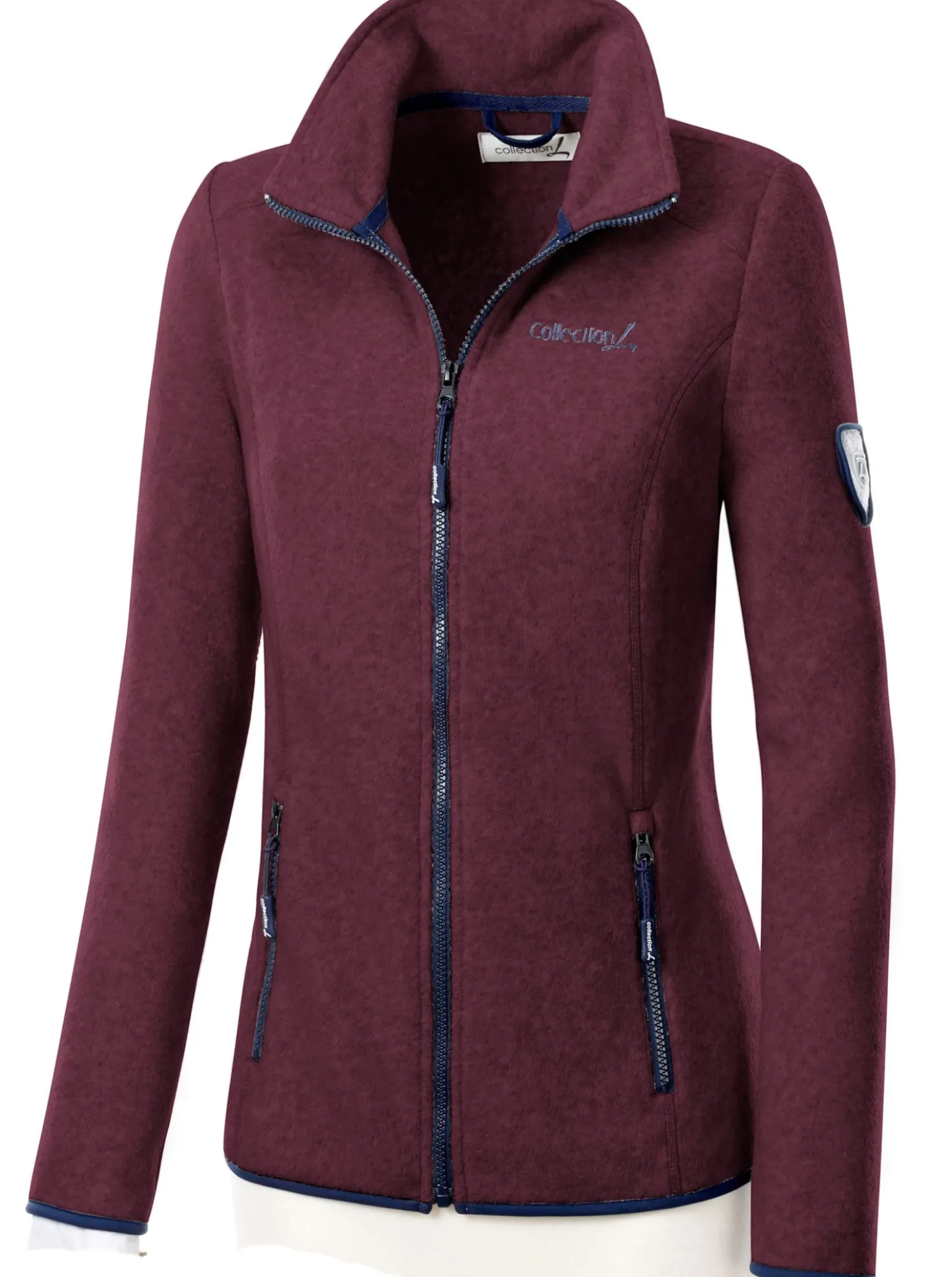 Fleecejacke mit Stickerei