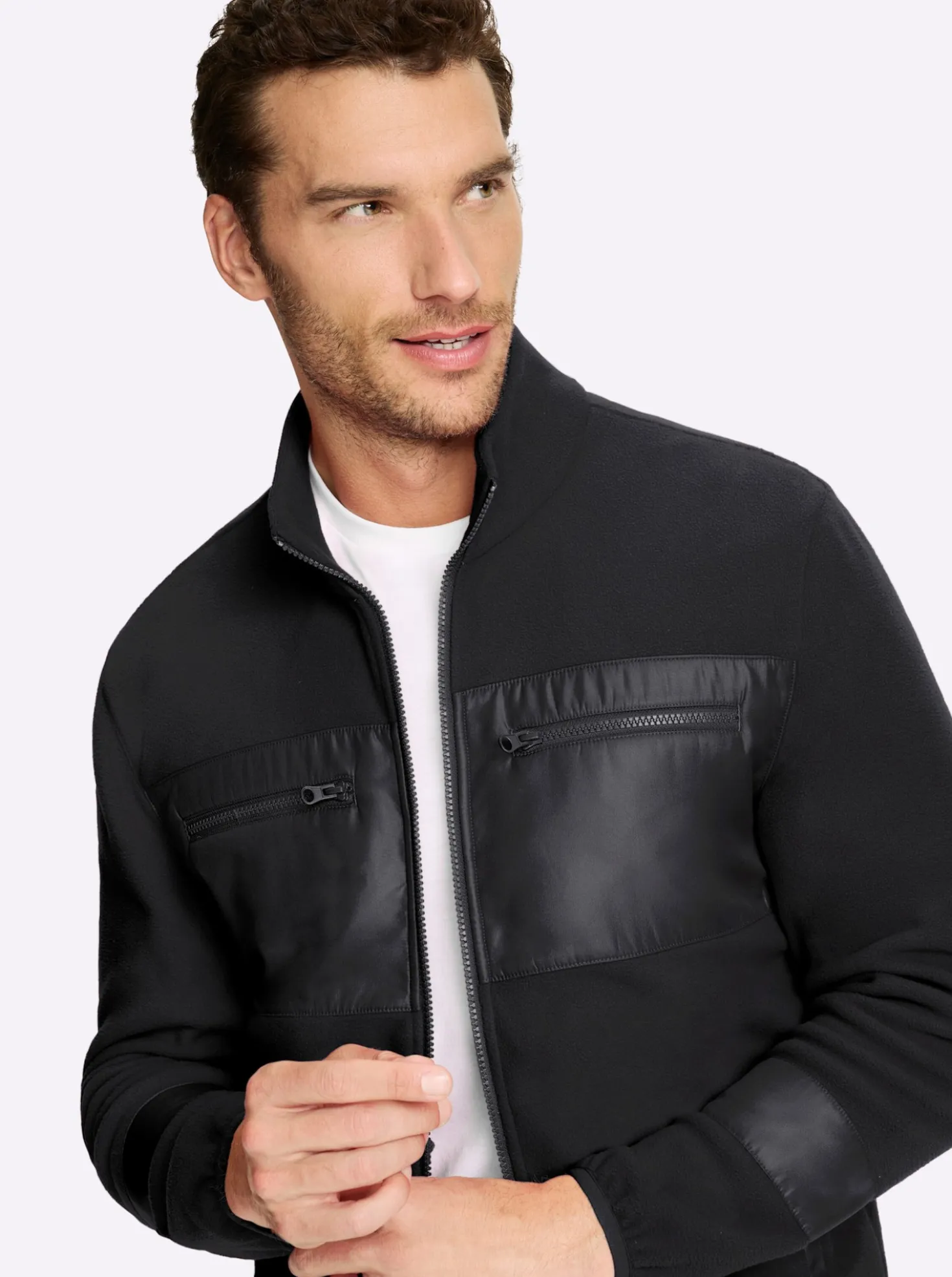 Fleecejacke mit 4 Taschen