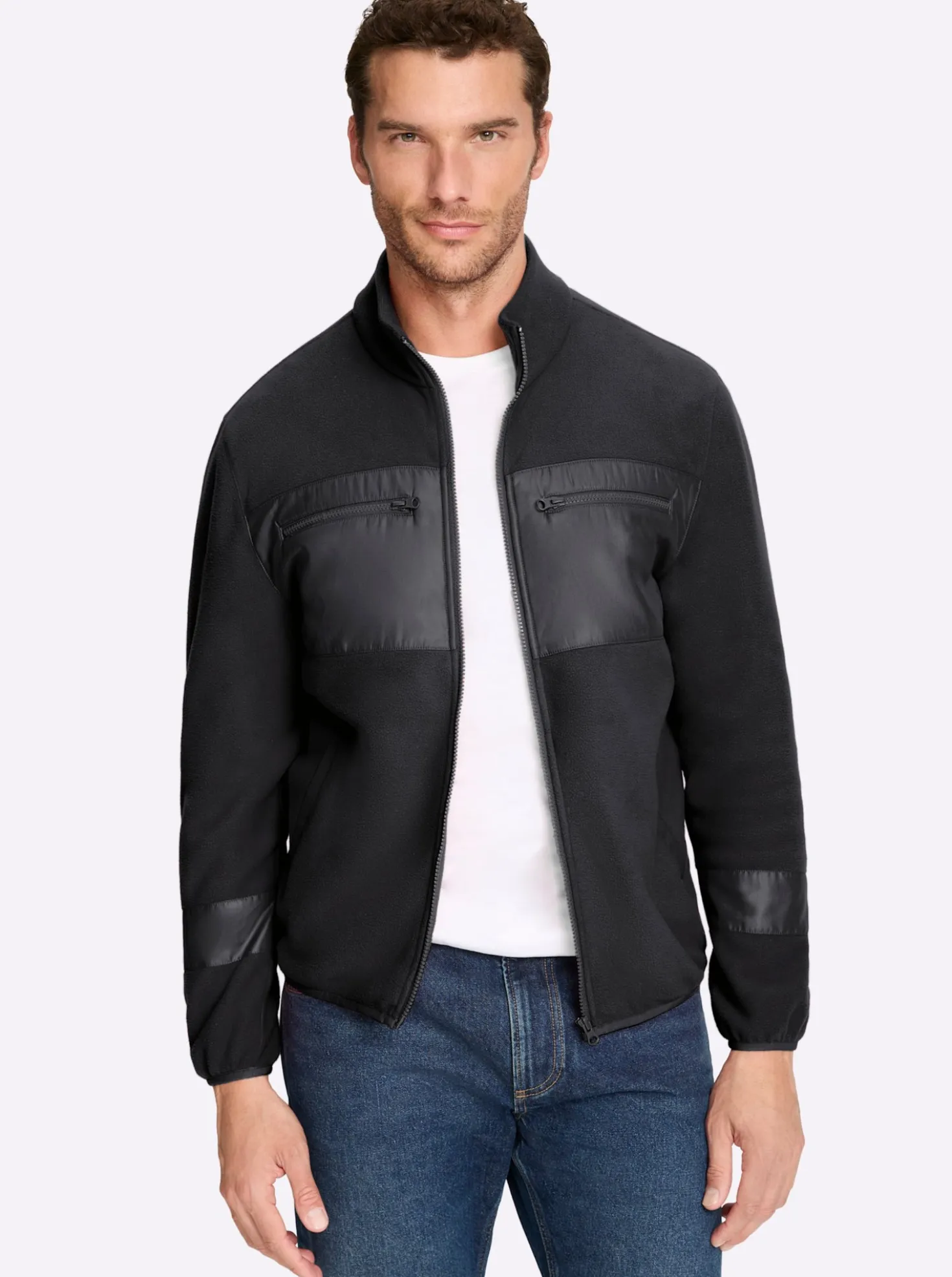 Fleecejacke mit 4 Taschen