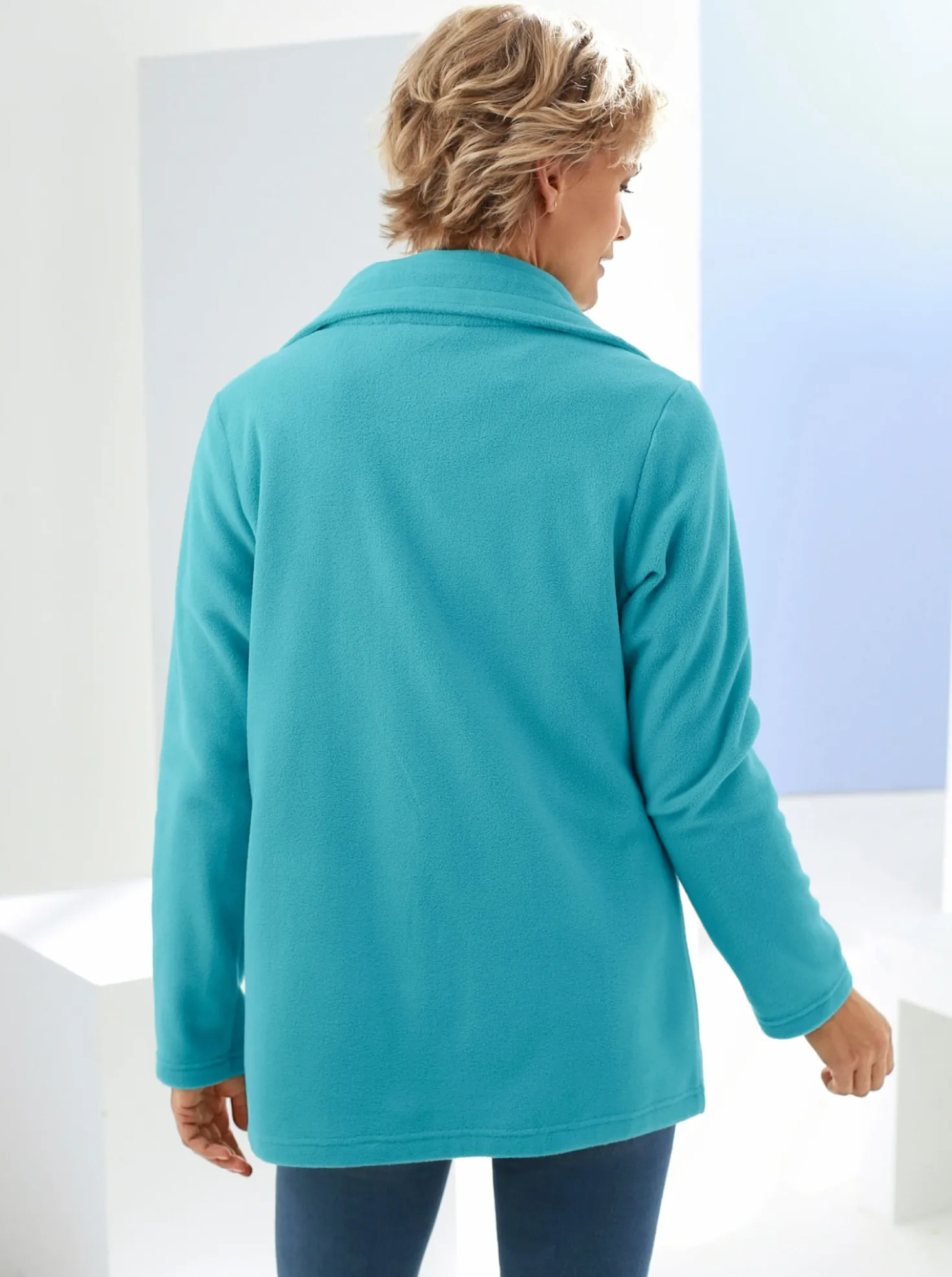 Fleecejacke mit 2-Wege-Reißverschluss