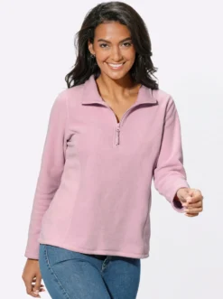 Fleeceshirt mit Nietenverzierung