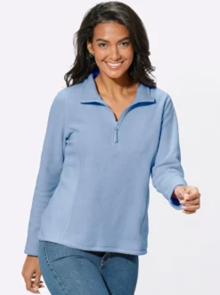 Fleeceshirt mit Nietenverzierung