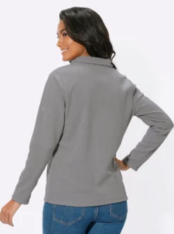 Fleeceshirt mit Nietenverzierung