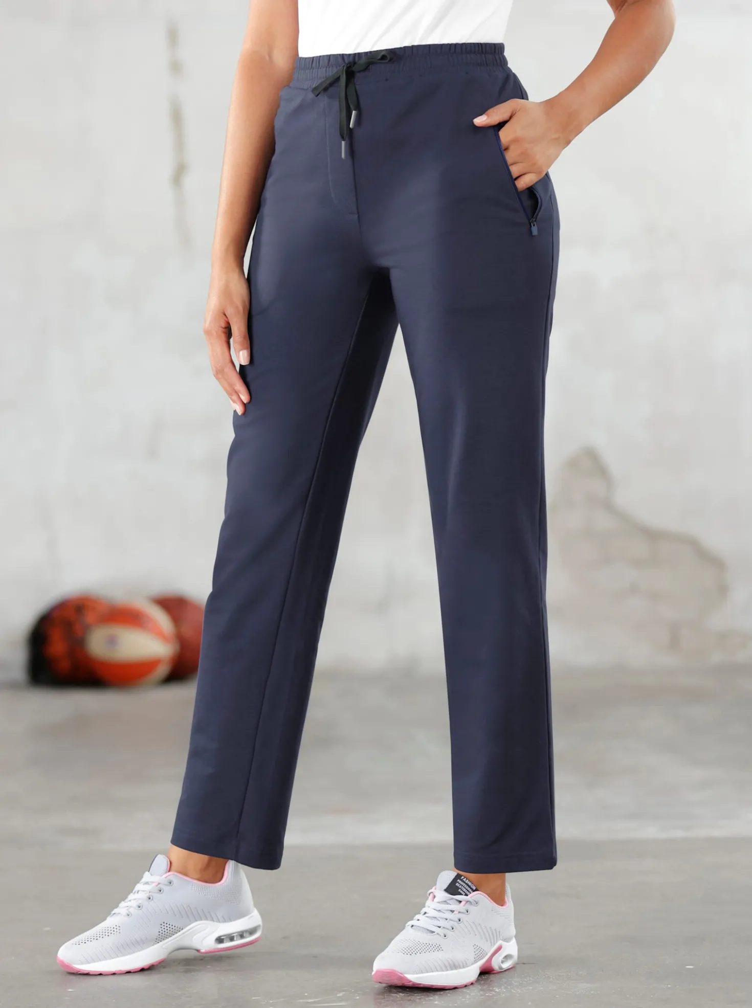 Freizeithose mit Reißverschluss-Taschen