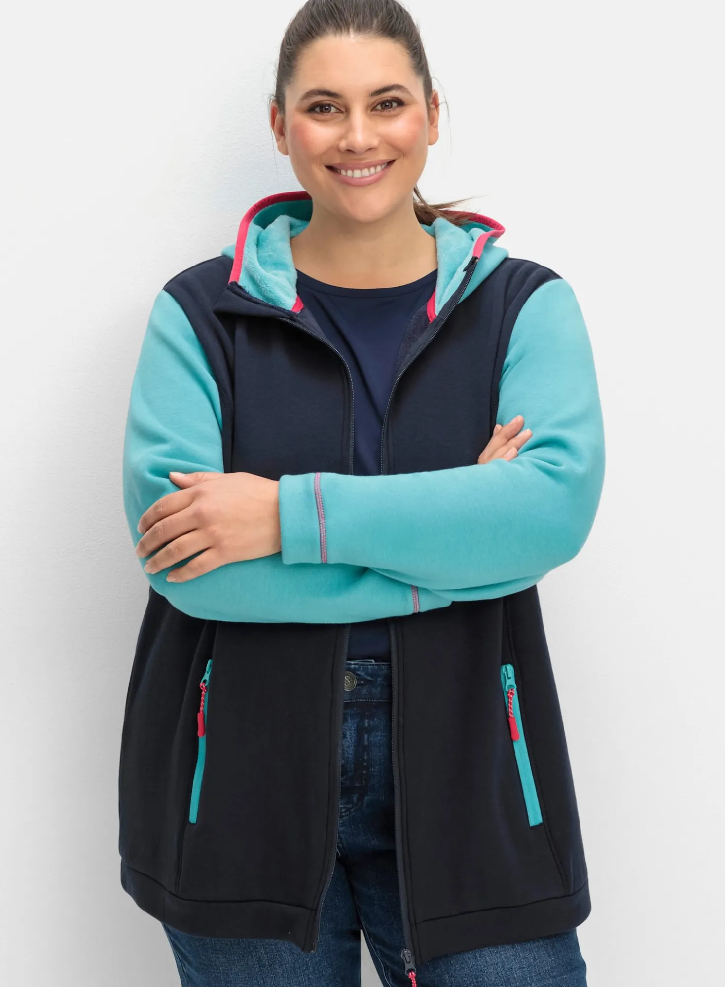 Funktionsjacke in atmungsaktiver Fleece-Qualität
