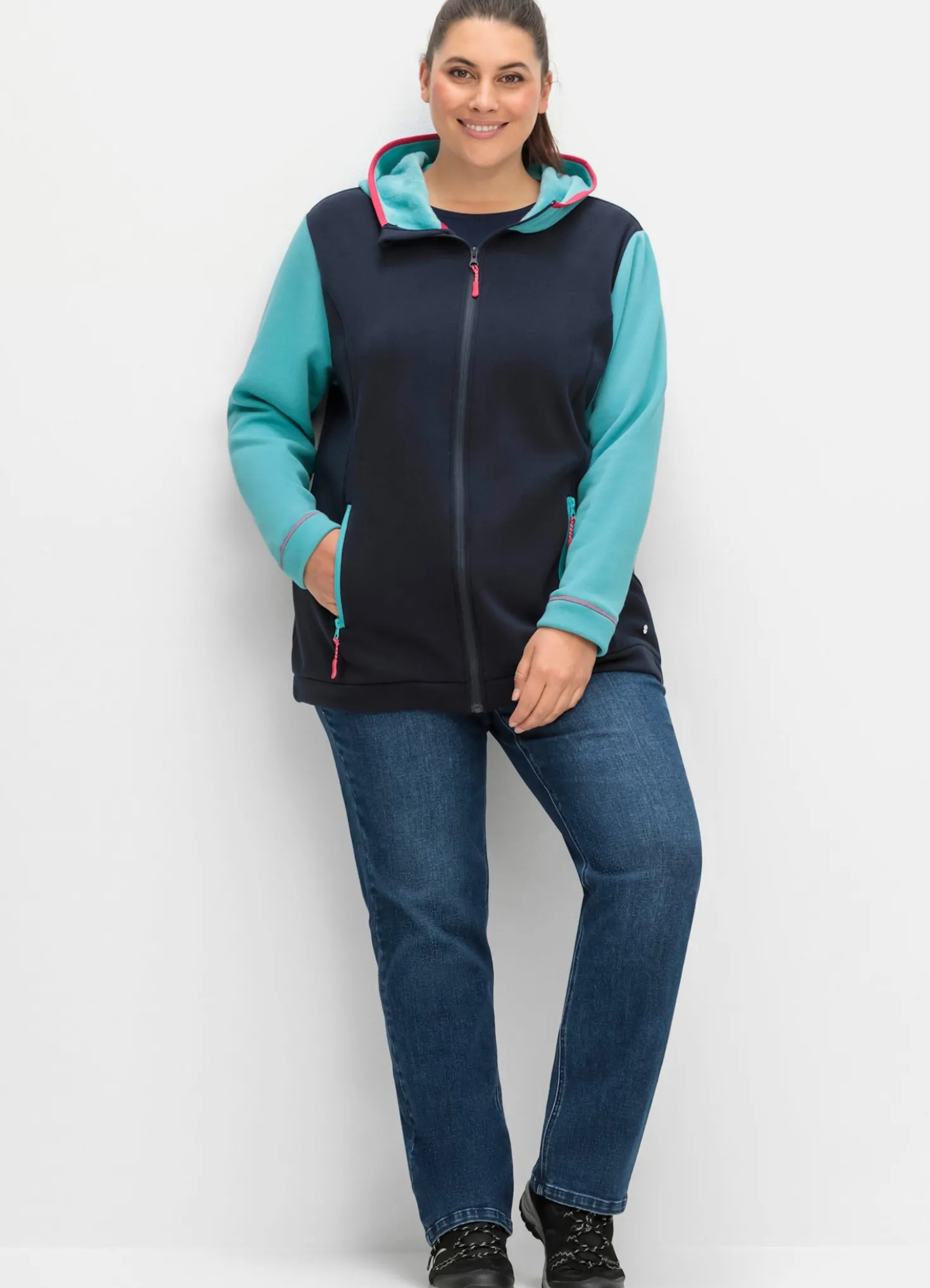 Funktionsjacke in atmungsaktiver Fleece-Qualität