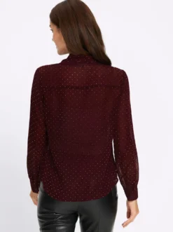 Georgettebluse mit abnehmbarer Schluppe