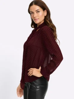 Georgettebluse mit abnehmbarer Schluppe
