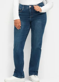 Gerade Jeans mit Bodyforming-Effekt