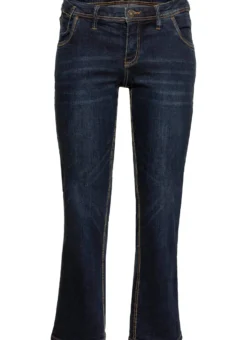 Gerade Jeans mit Used-Effekten
