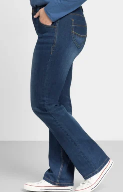 Gerade Jeans mit Used-Effekten