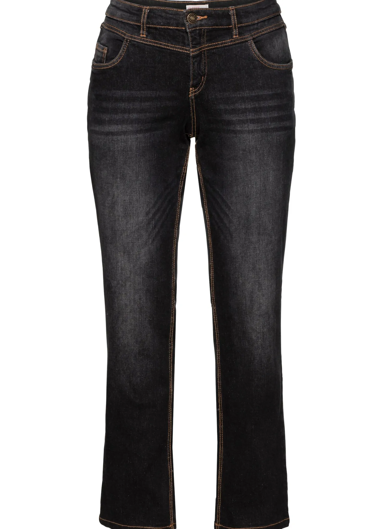 Gerade Jeans mit Used-Effekten