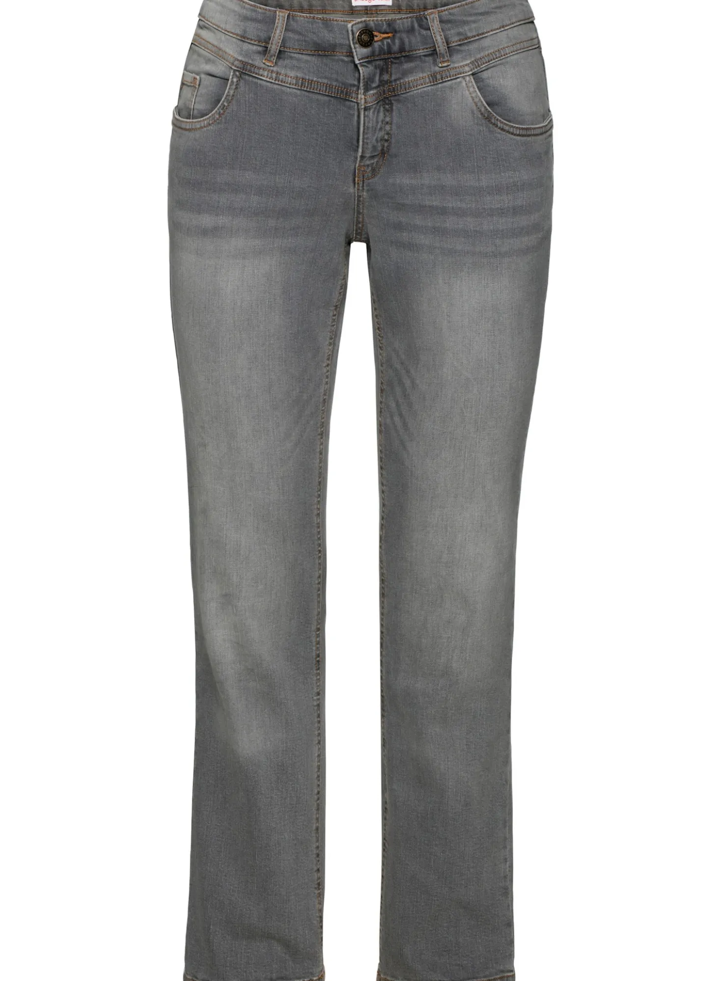Gerade Jeans mit Used-Effekten