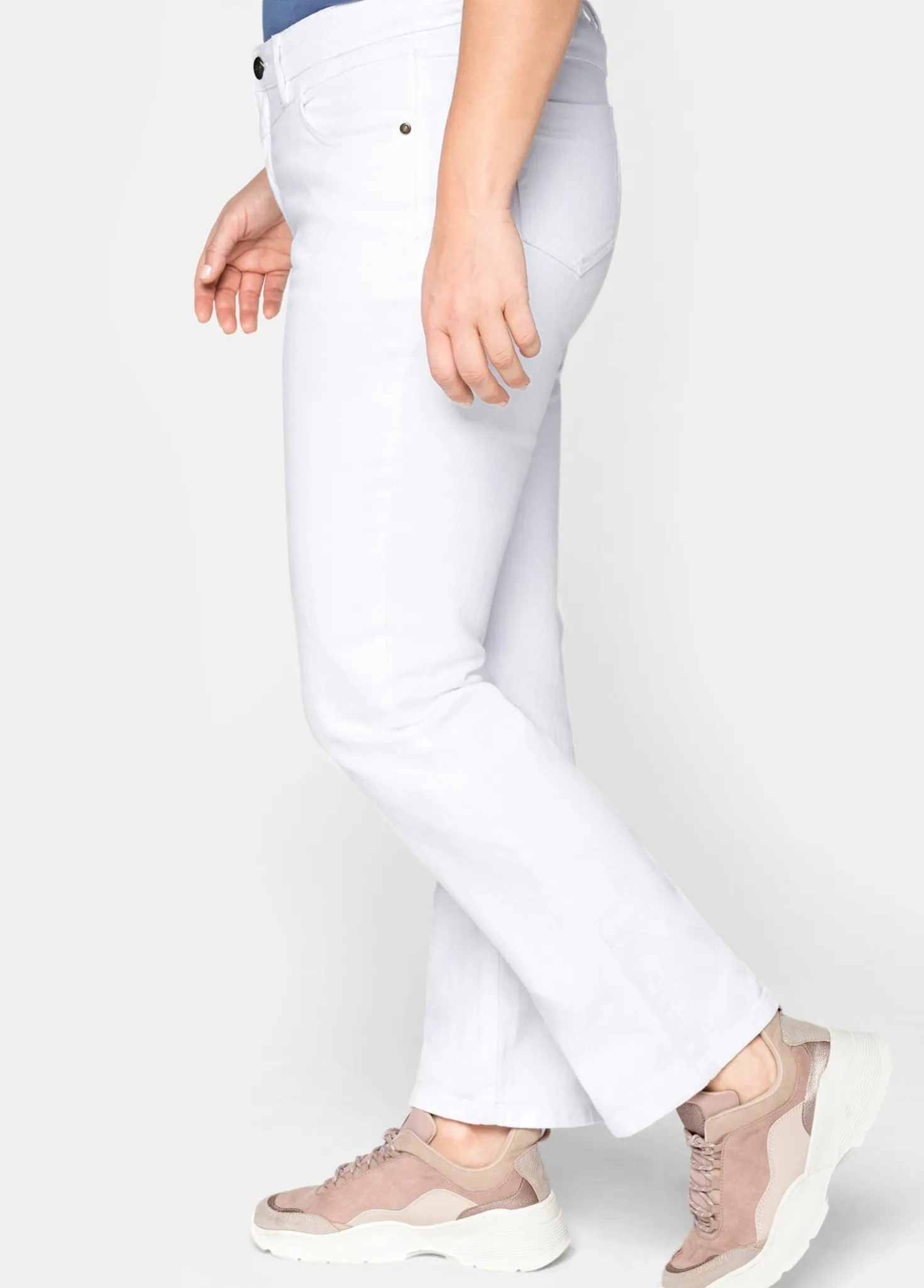 Gerade Jeans mit Used-Effekten