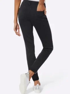Gerade Jeans mit Ziersteinchen