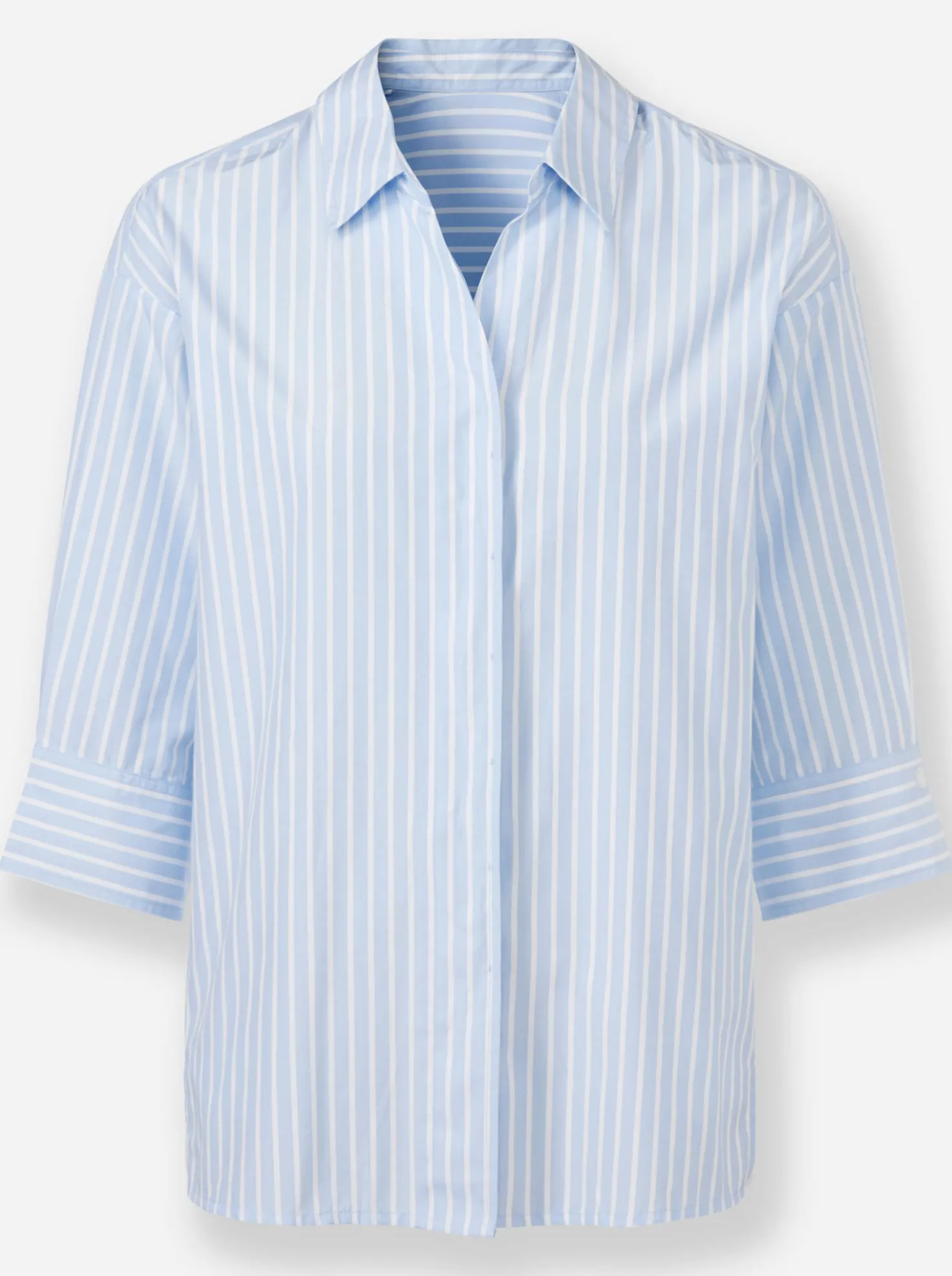 Gestreifte Bluse hinten mit Kellerfalte