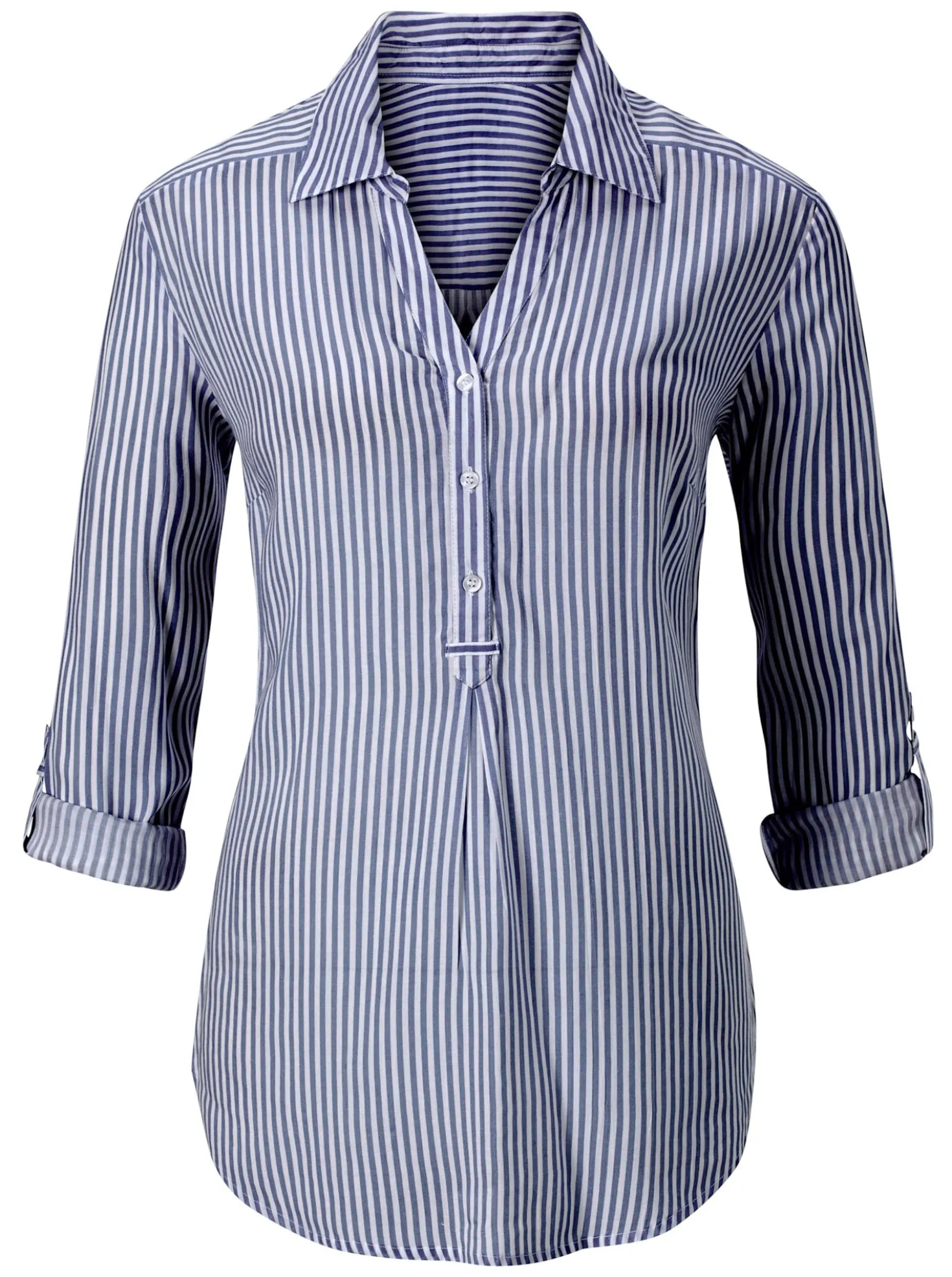 Gestreifte Bluse in Tunikaform