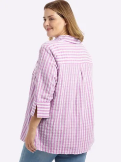 Gestreifte Bluse mit 3/4-Ärmeln