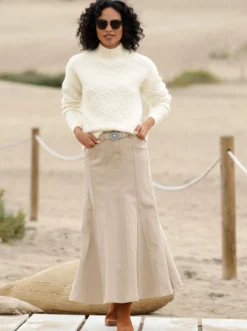 Godetrock aus Twill