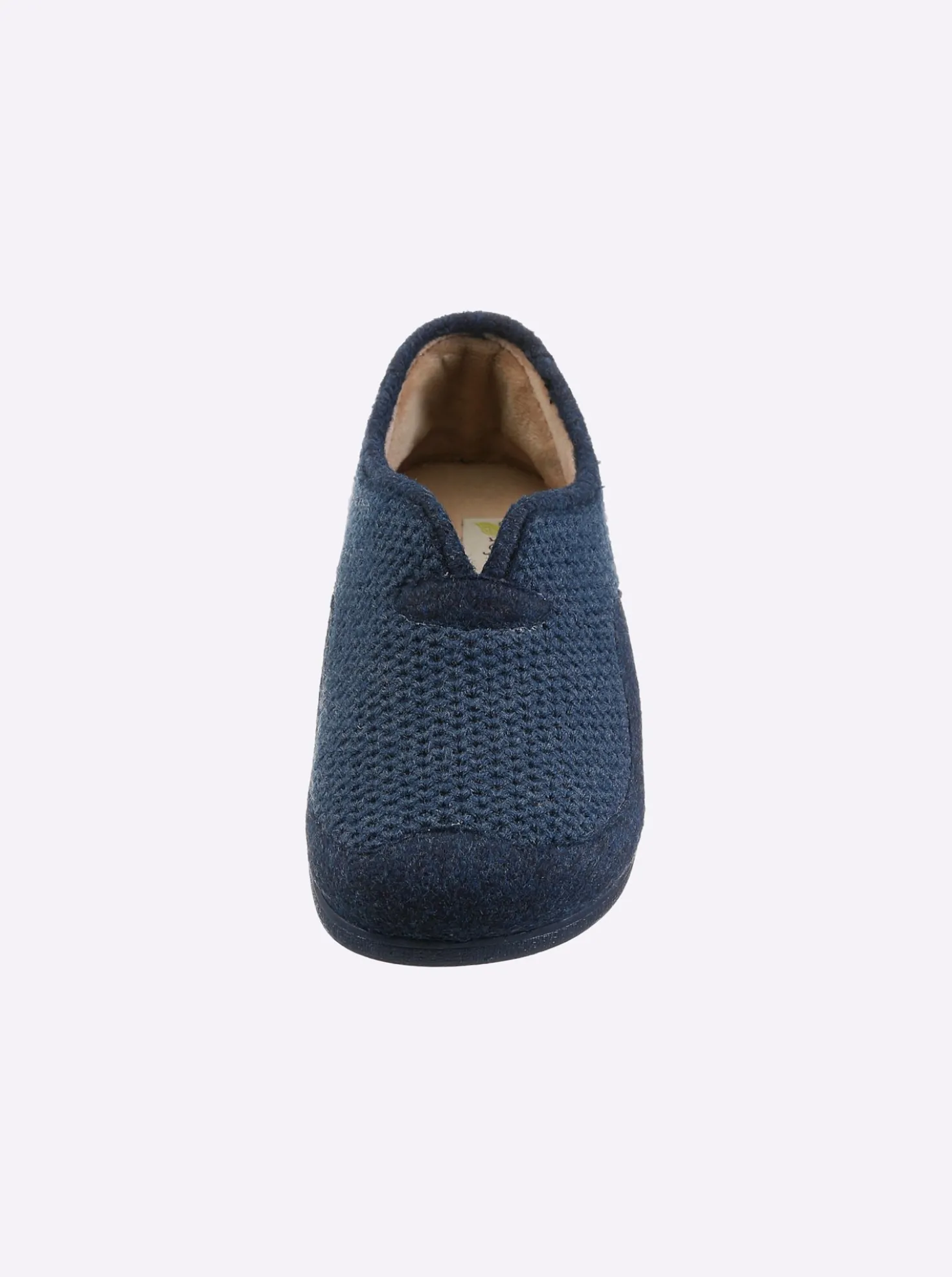 Hausschuh in Textil-Struktur