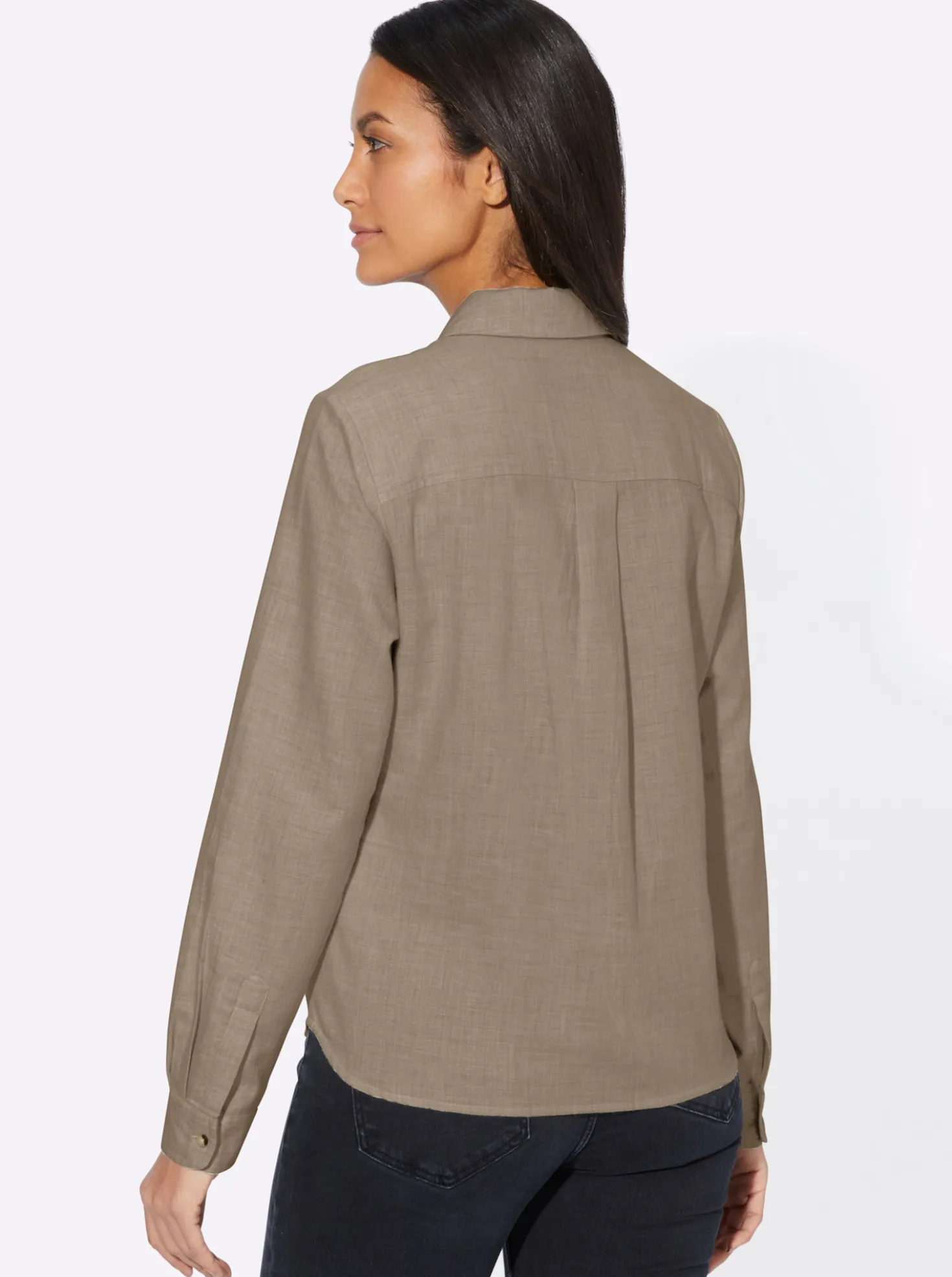 Hemdbluse aus Baumwoll-Stoff