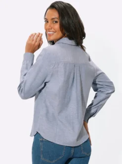 Hemdbluse aus Baumwoll-Stoff