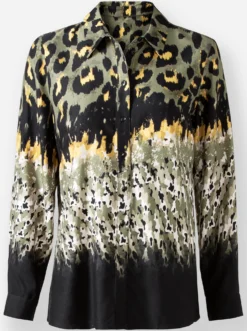 Hemdbluse im Animal-Dessin