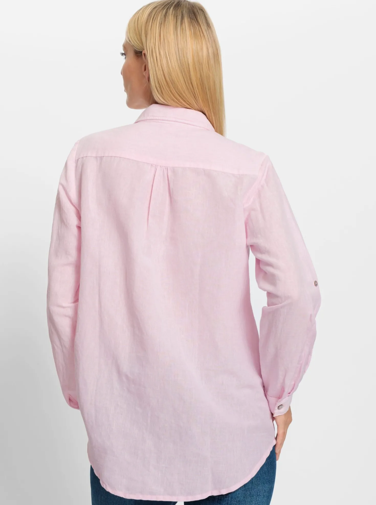Hemdbluse im Baumwoll-Leinen-Mix