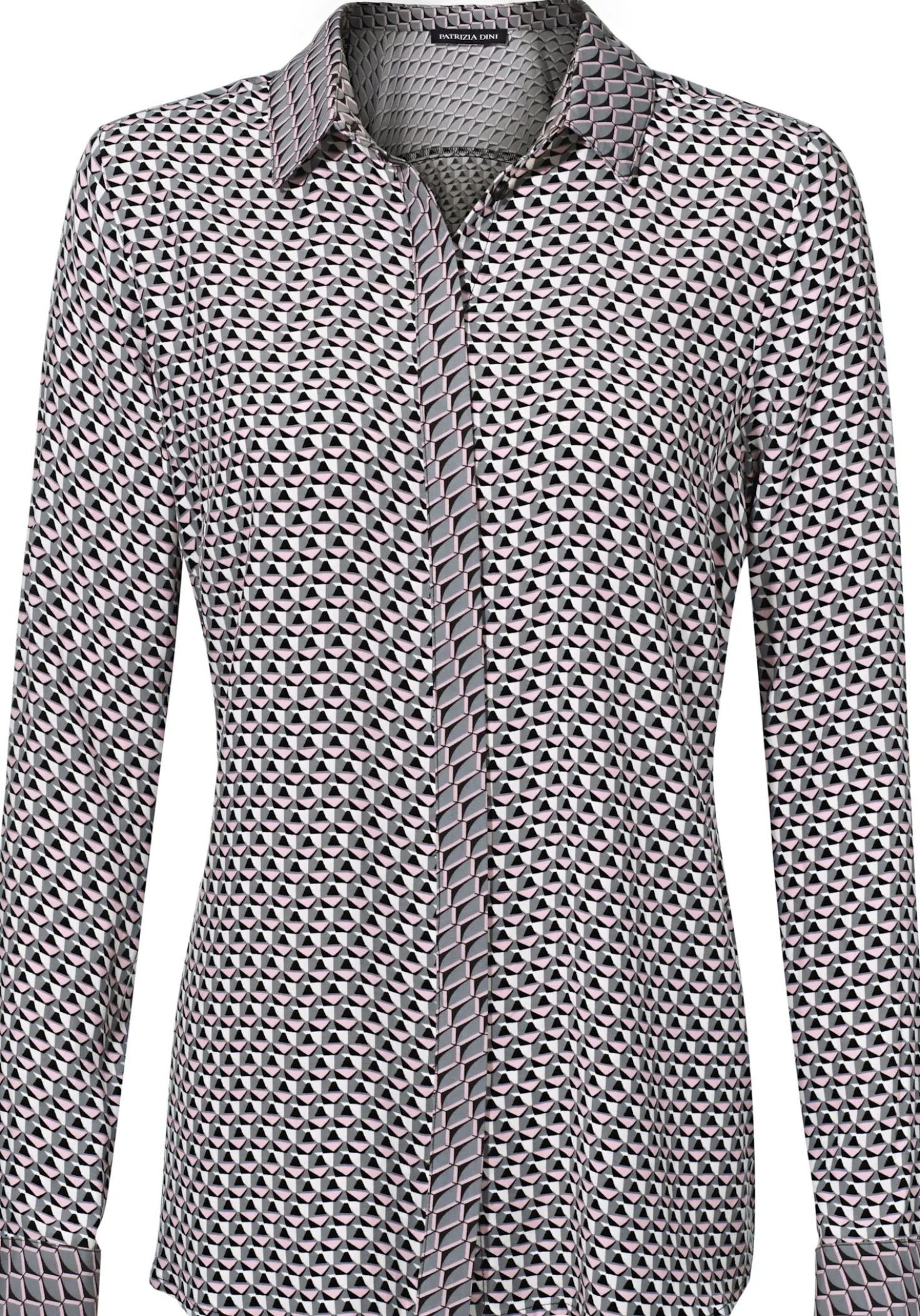 Hemdbluse im Minimal-Dessin
