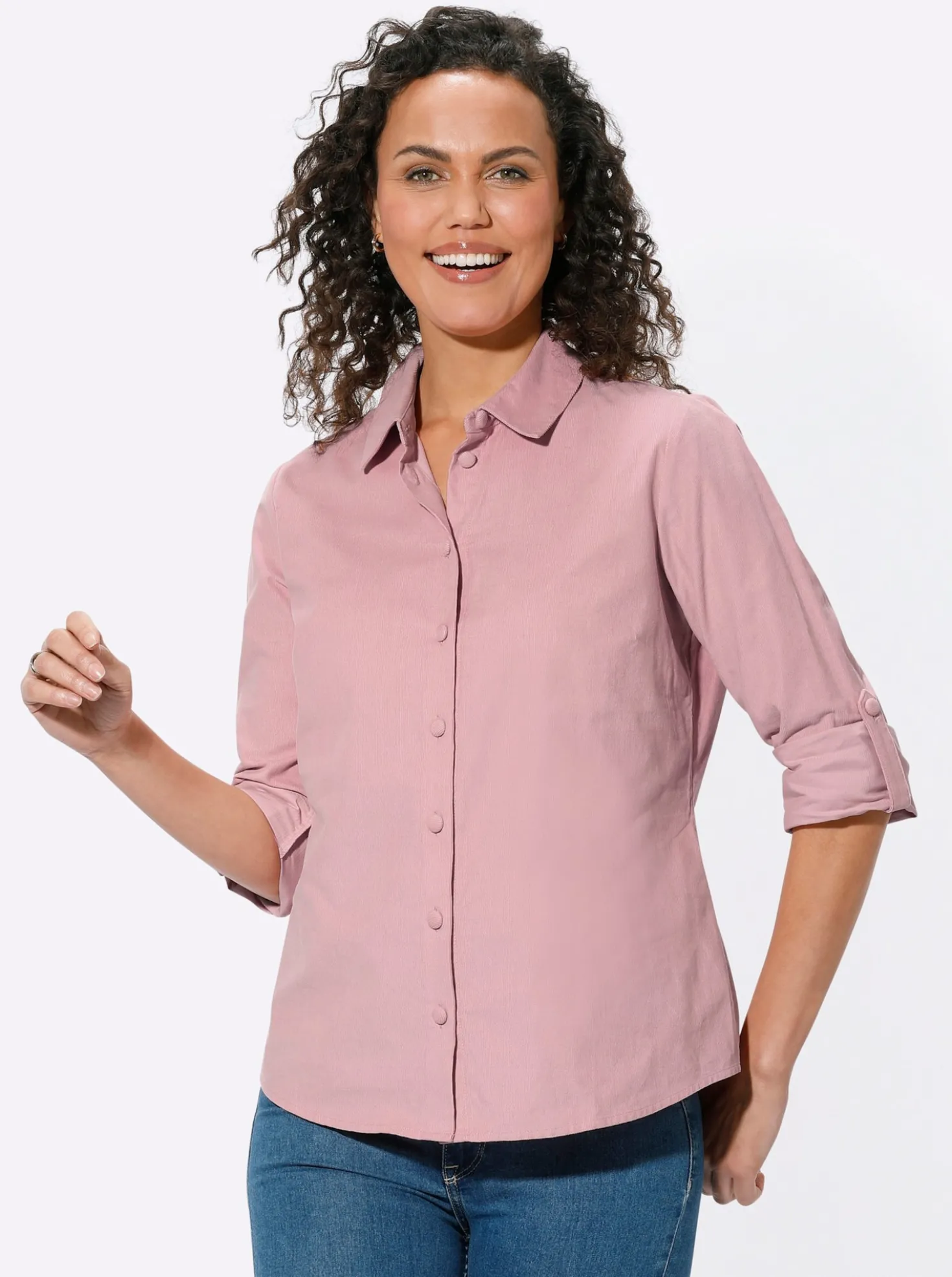 Hemdbluse in Cord-Qualität