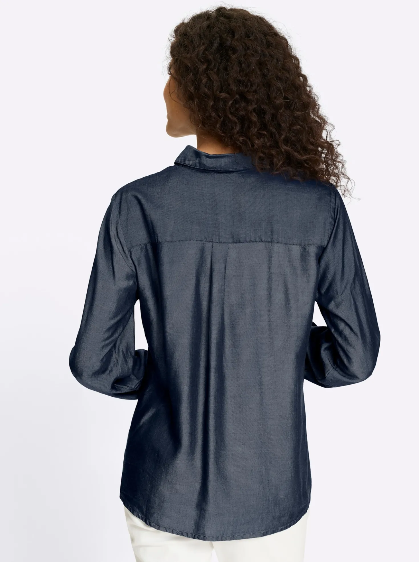 Hemdbluse in Jeans-Optik