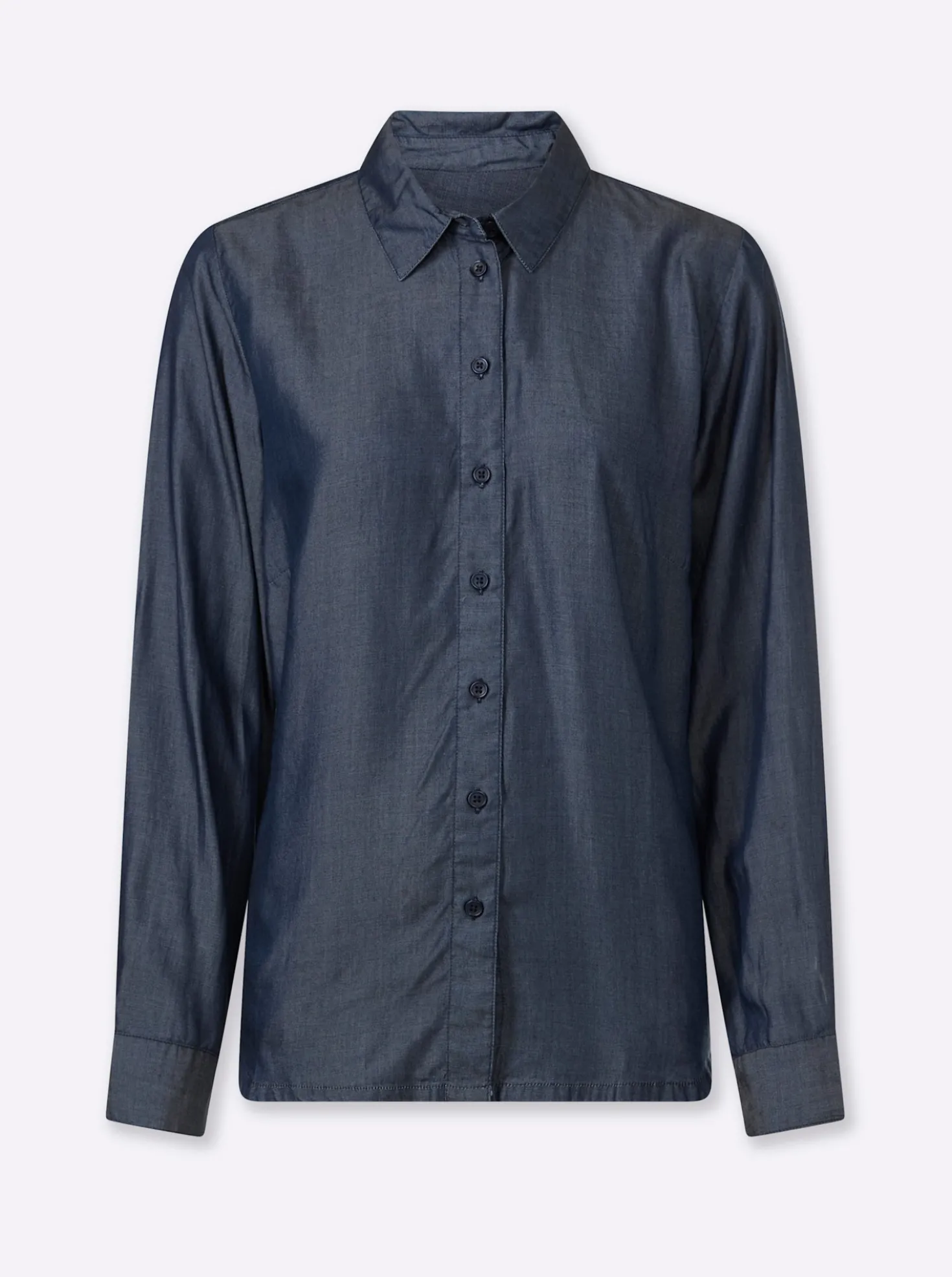 Hemdbluse in Jeans-Optik