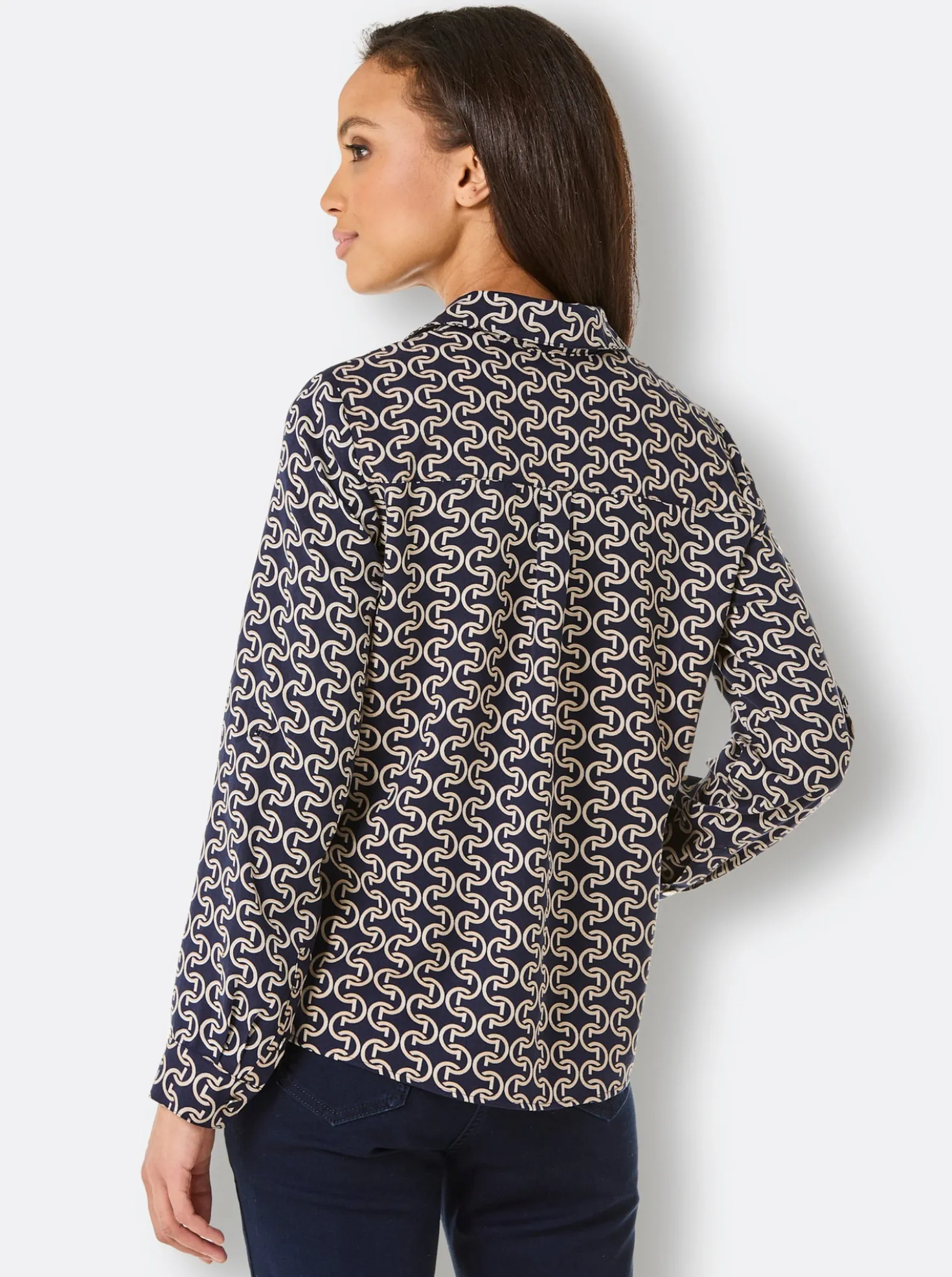 Hemdbluse in Lyocell-Qualität