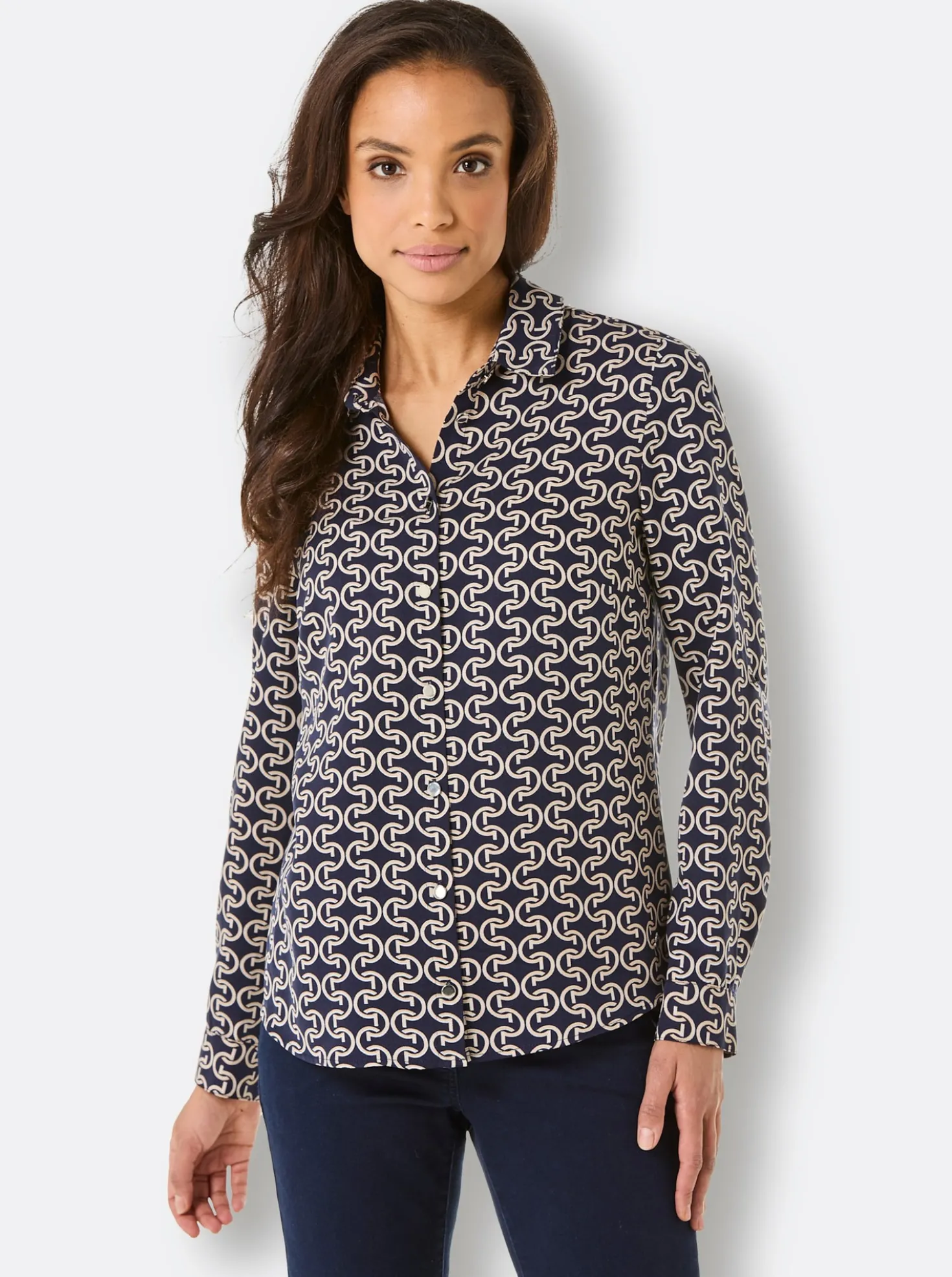 Hemdbluse in Lyocell-Qualität