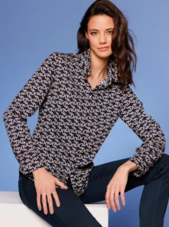 Hemdbluse in Lyocell-Qualität
