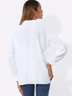 Hemdbluse mit Fledermaus-Ärmeln