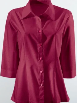 Hemdbluse mit 3/4-Ärmeln