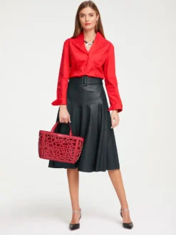 Hemdbluse mit Stehkragen