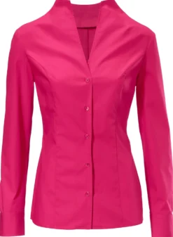 Hemdbluse mit Stehkragen