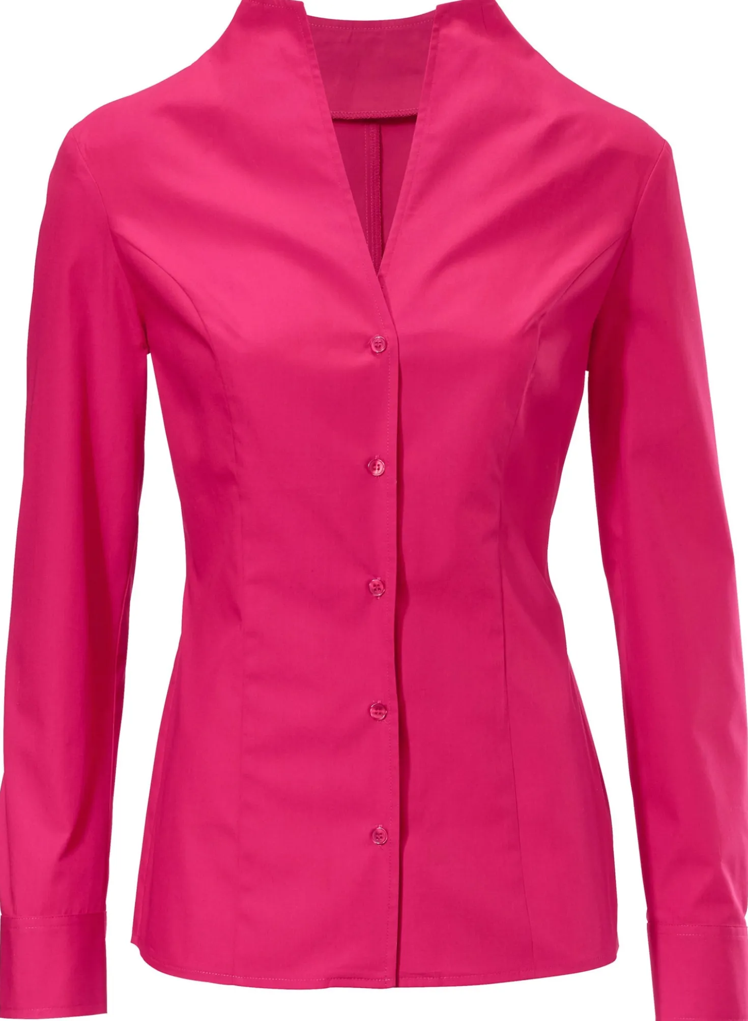 Hemdbluse mit Stehkragen