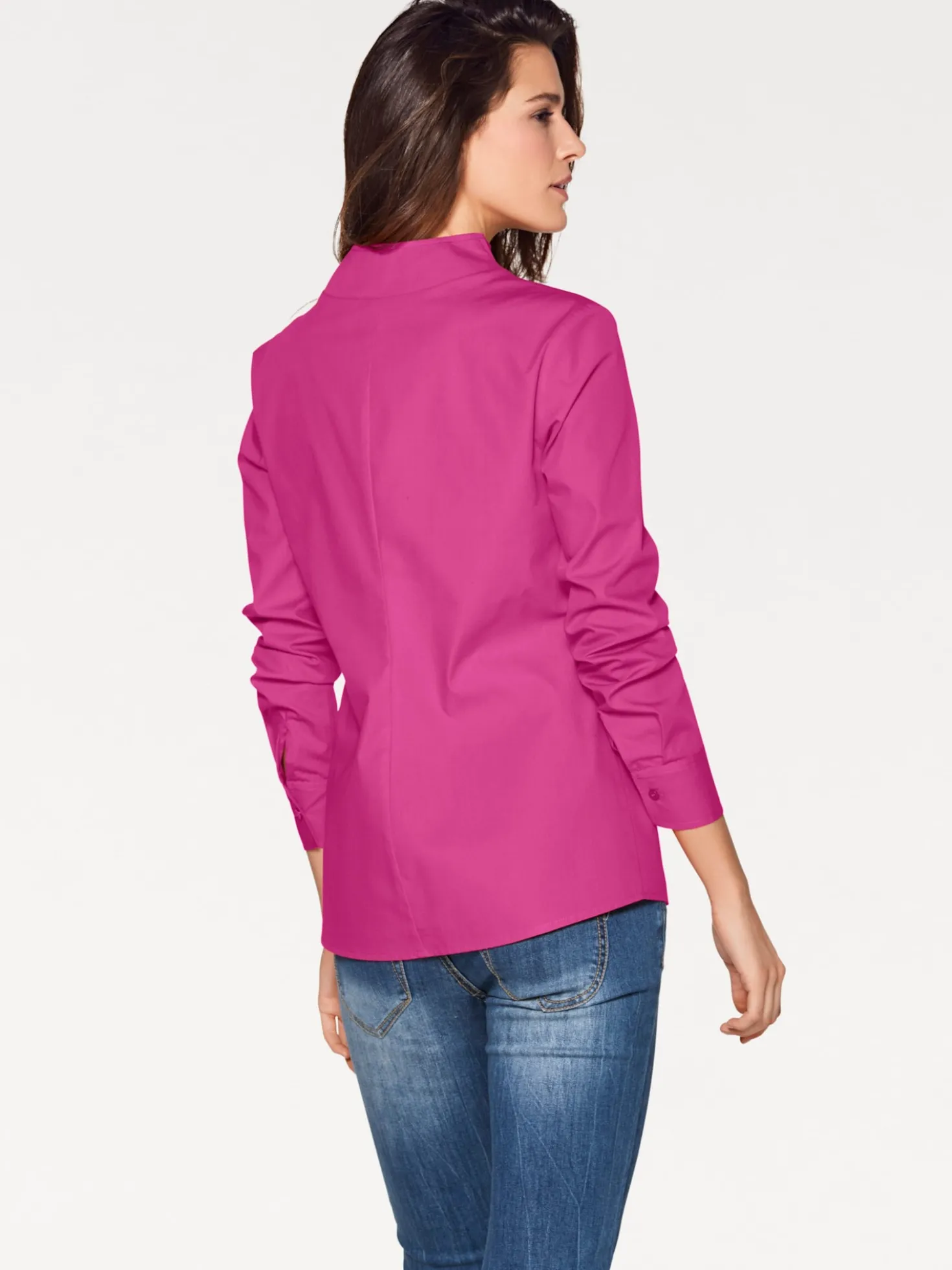 Hemdbluse mit Stehkragen