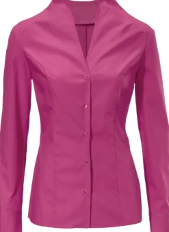 Hemdbluse mit Stehkragen
