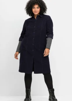 Hemdblusenkleid aus weichem Cord