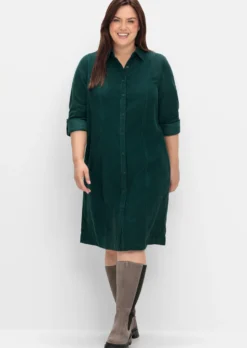 Hemdblusenkleid aus weichem Cord